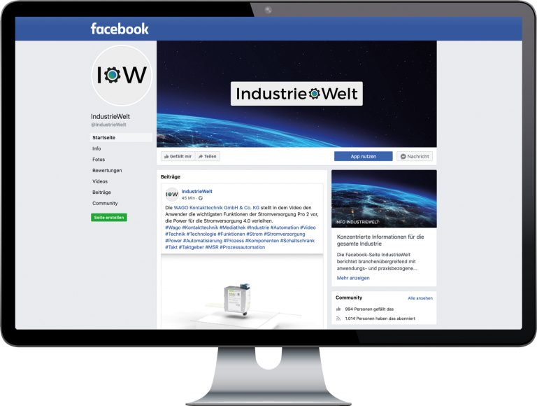 IndustrieWelt Welt Facebook YouTube PROZESSTECHNIK Prozess Technik Fachmagazin Fachzeitschrift Zeitschrift Magazin Industrie Branche